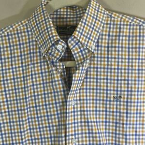 Southern Point Co. Hadley Men Medium Gingham Plaid Long Sleeve Button Down Shirt